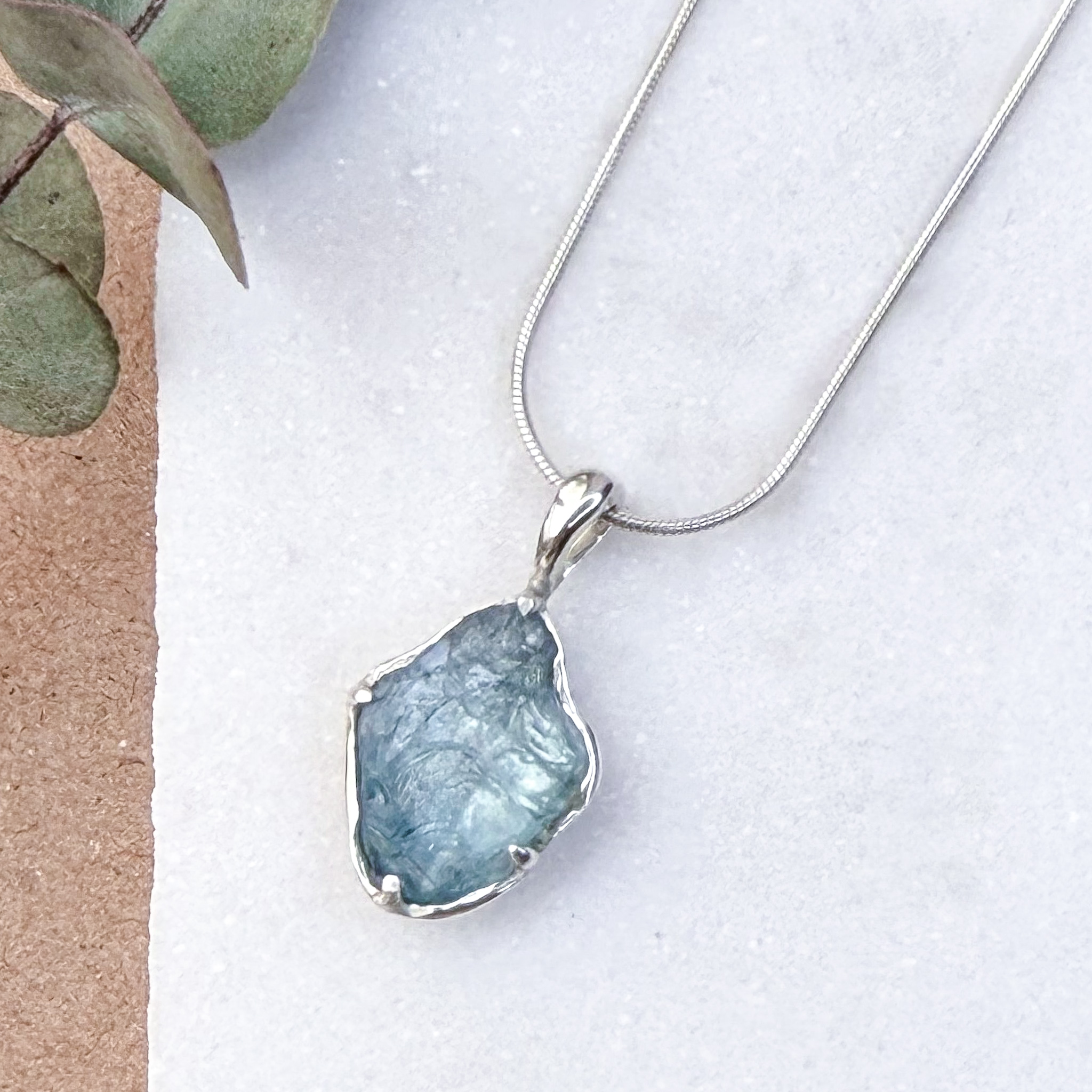 Κολιέ Ροή με aquamarine