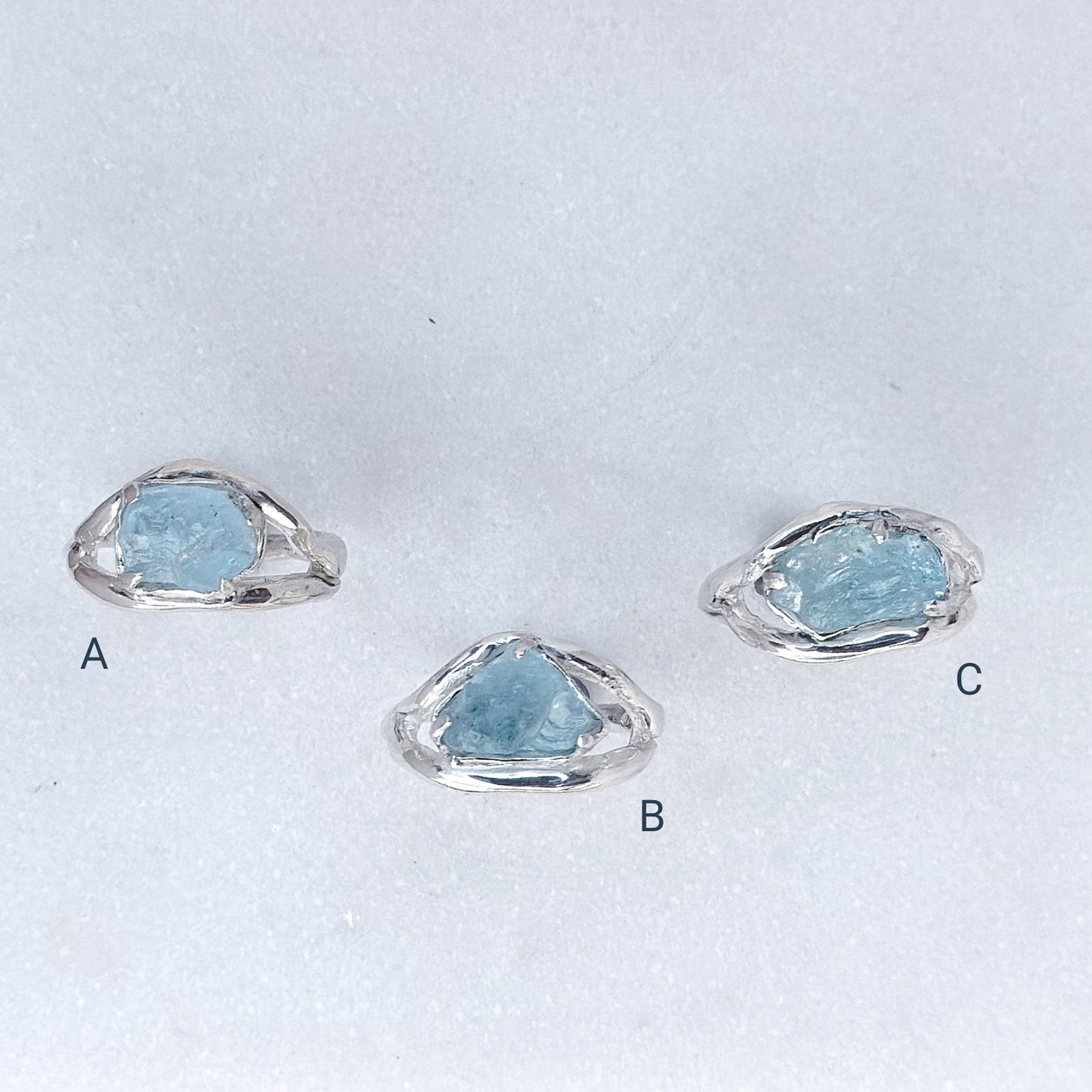 Δαχτυλίδι Ροή chevalier με aquamarine - Image 9