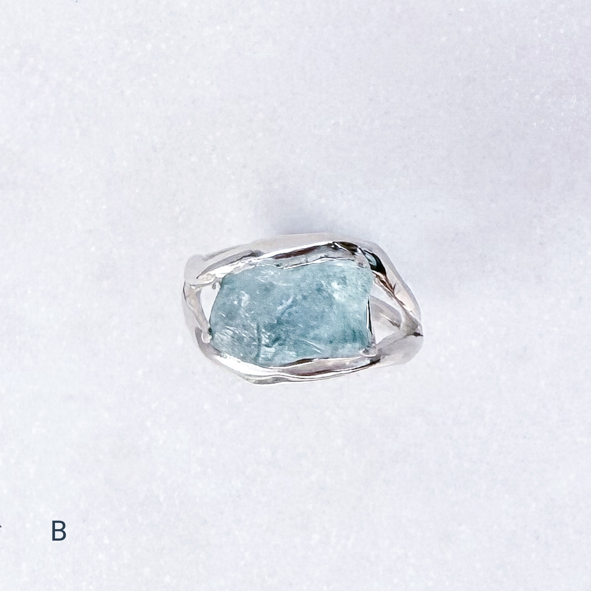 Δαχτυλίδι Ροή με ακατέργαστη aquamarine - Image 4